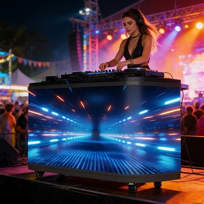 DJ lub rooj muag zaub LED zaub